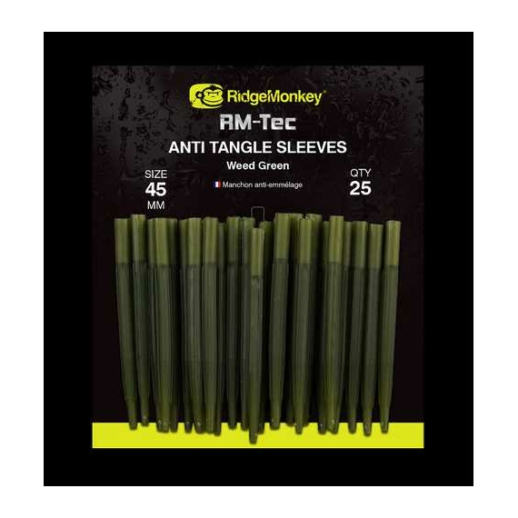 RidgeMonkey Rm-Tec Anti-Tangle Weed Green Long - hosszú gubancgátlós gumihüvely zöld színben 