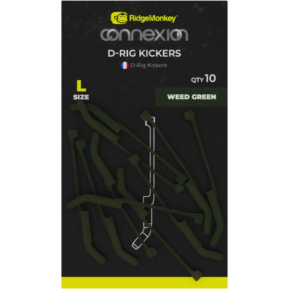 RidgeMonkey Connexion D-Rig Kickers Large Weed Green - nagy méretű zöld horogbefordító