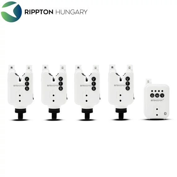 Rippton - BiteKeeper Pro 4+1 Bite Alarm (white) - Rippton 4+1 fehér színű kapásjelző