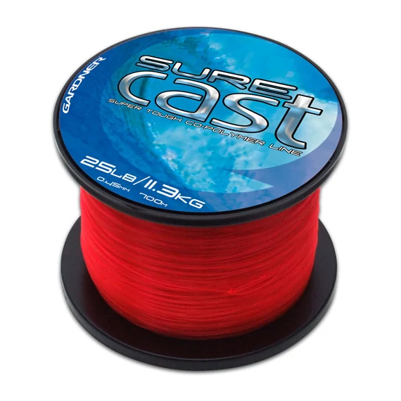 Gardner Tackle Sure Cast Red  - piros főzsinór 0,30-0,40mm  méretig