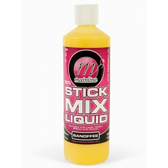 Mainline Stick Mix Liquid Banoffee - 500ml Bottle - aromázott locsoló folyadék "Banoffee" ízesítéssel
