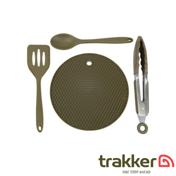 Trakker Armolife 4 Pieces Silicone Utensil Set - 4 részes szilikon kemping főző szett