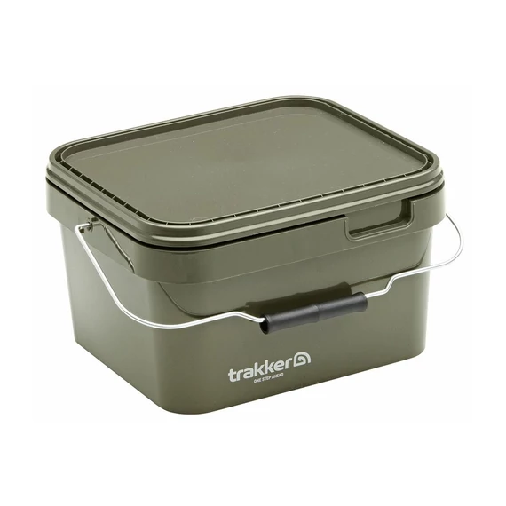 Trakker 5 Litre Olive Square Containers - 5 liters szögletes műanyag vödör