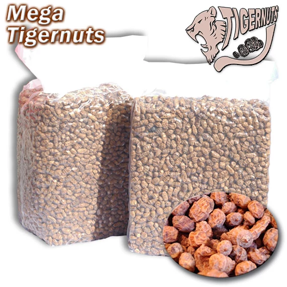 Mega Tigernuts XXL - tigrismogyoró zsugorfóliás barna 5kg vagy 12,5kg-os zsákokban  15-30mm-es méretben