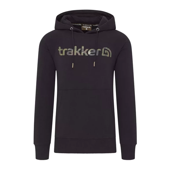 Trakker CR Logo Hoody Black Camo Size: S, M, L, XL, XXL, XXXL - Trakker fekete & terepszínű kapucnis pulóver hat méretben: S, M, L, XL, XXL, XXXL