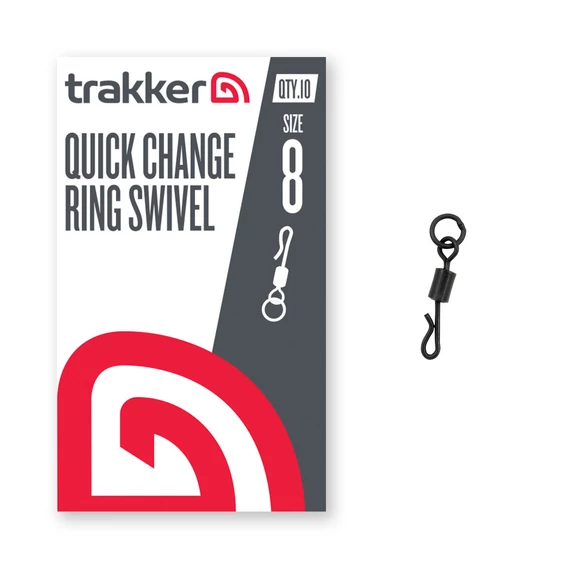 TRAKKER QUICK CHANGE RING SWIVEL SIZE 8 - ÓLOMKLIPSZES RENDSZERŰ, GYŰRŰVEL SZERELT FORGÓ