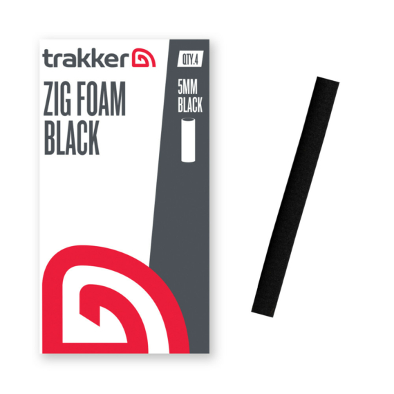 TRAKKER ZIG FOAM BLACK SIZE 5MM - ZIG RIG SZIVACS 5mm-es MÉRET, FEKETE SZÍNŰ