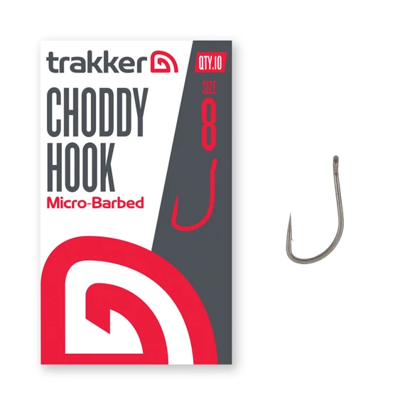 TRAKKER CHODDY MICROBARBED HOOK SIZE 2, 4, 6, 8  - MIKRÓSZAKÁLLAS HOROG NÉGY FÉLE MÉRETBEN: 2, 4, 6, 8-as MÉRET