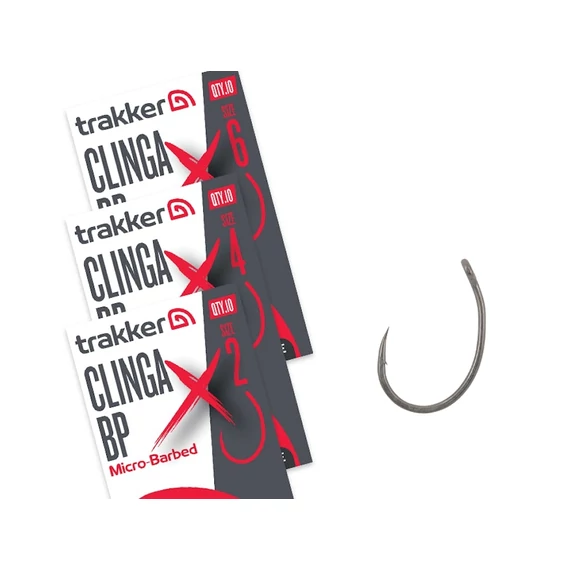 TRAKKER CLINGA BP MICROBARBED HOOK SIZE 2, 4, 6, 8 - MIKRÓSZAKÁLLAS HOROG NÉGY FÉLE MÉRETBEN: 2, 4, 6, 8