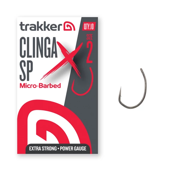 TRAKKER CLINGA SP X MICROBARBED HOOK SIZE 2, 4, 6 - EXTRA ERŐS MIKRÓSZAKÁLLAS HOROG HÁROM MÉRETBEN: 2, 4, 6