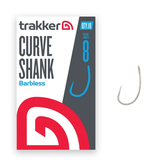TRAKKER CURVE SHANK BARBLESS HOOK SIZE 2, 4, 6, 8 - SZAKÁLL NÉLKÜLI HOROG NÉGY MÉRETBEN: 2, 4, 6, 8