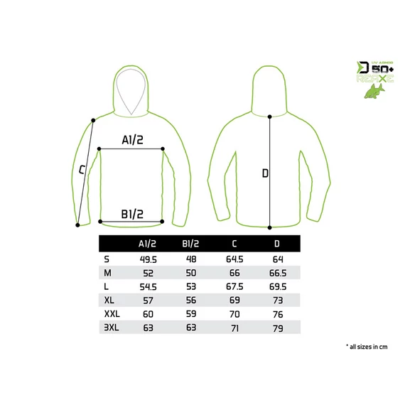 Delphin Kapucnis Hosszúujjú Póló UV ARMOR 50+ Reaxe