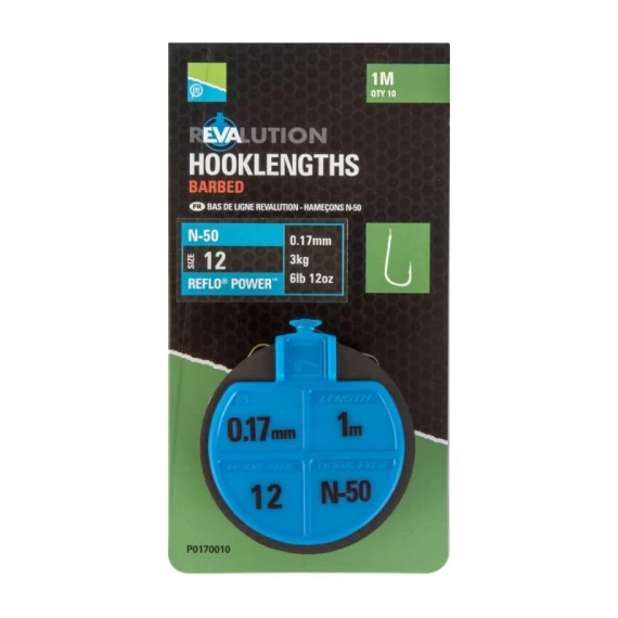 Preston Előkötött Horog Revaluation Hooklengths - 12