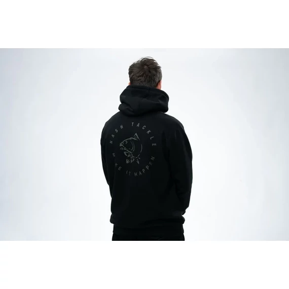 Nash Pulóver Make It Happen Carp Logo Hoody Black