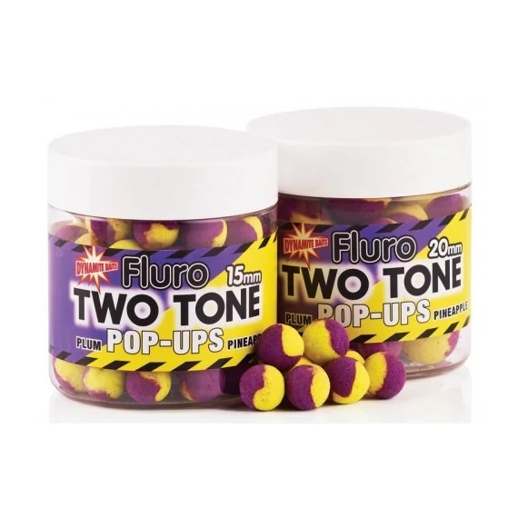 Dynamite Baits bojli Pop-Up Two Tone Plum&Pineapple - 15mm