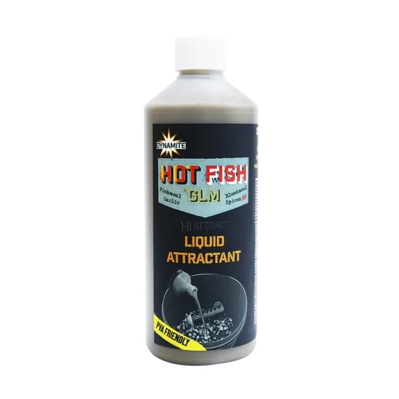 Dynamite Baits Hot Fish & GLM Liquid Attractant Locsoló