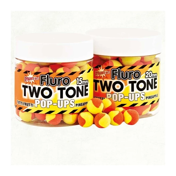Dynamite Baits Fluro Tutti Frutti - Pineapple Two Tone Pop-Ups - 15mm
