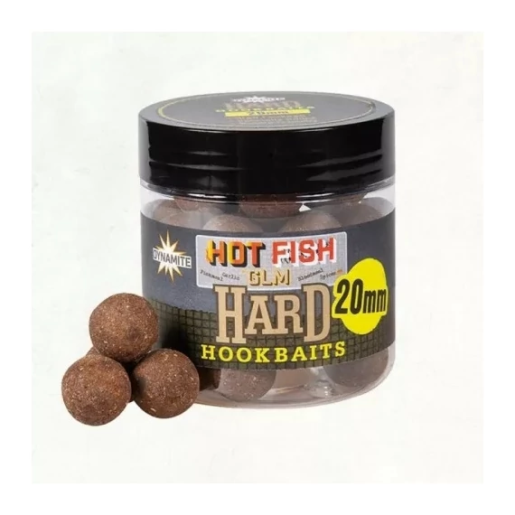 Dynamite Baits Keményített Csalizó Bojli Hot Fish&Glm Hard Hookbait - 20mm