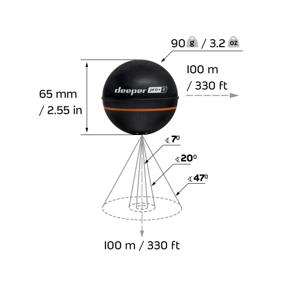 Deeper Smart PRO+ 2.0 Okos Halradar (Wifi+GPS)