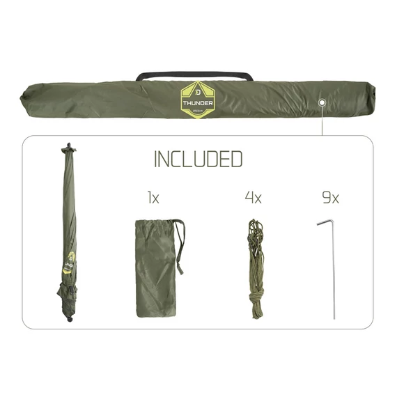 Delphin THUNDER FullWALL Esernyő Oldalfallal (250cm)