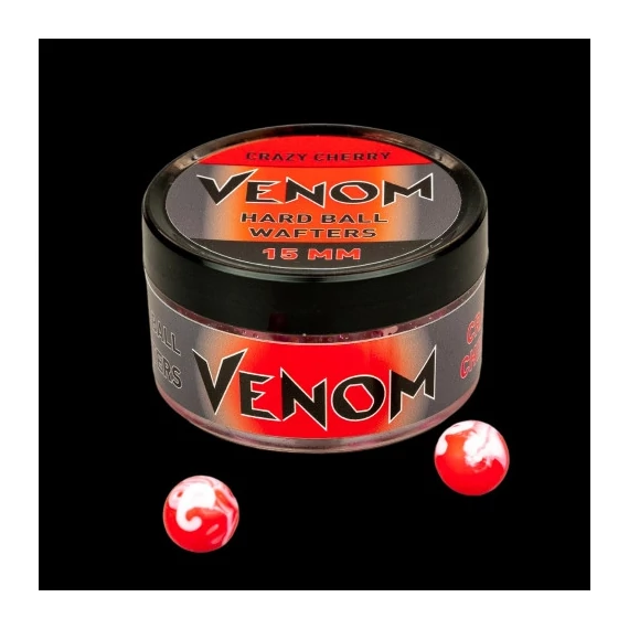 Feedermania Venom Wafters Hard Ball (15mm) - Crazy Cherry