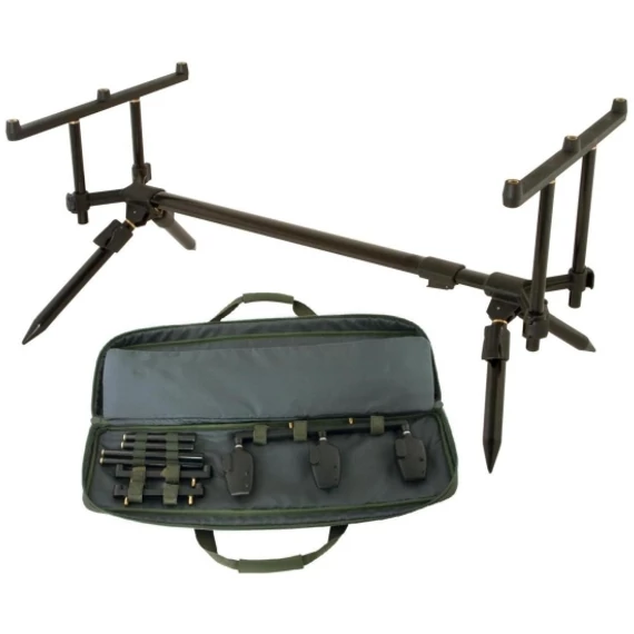 FOX Stalker Plus 3 botos rod-pod hordtáskával + 2 botos Buzz Bar