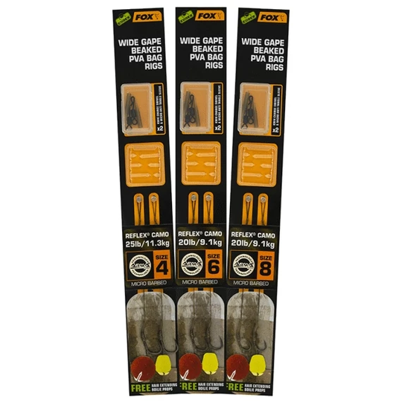 FOX Edges Wide Gape Beaked PVA Rig Előkötött Előke (2db)