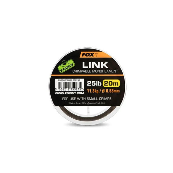 Fox Krimpelhető Előkezsinór Link Trans Khaki (20m)