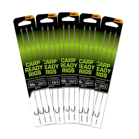 Fox Előkötött Előke Carp Ready Rigs Wide Gape Barbless (3db)