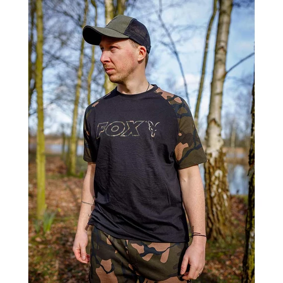 Fox Póló Black / Camo Outline T-shirt