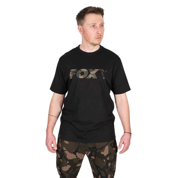 Fox Póló Black / Camo Logo T-shirt