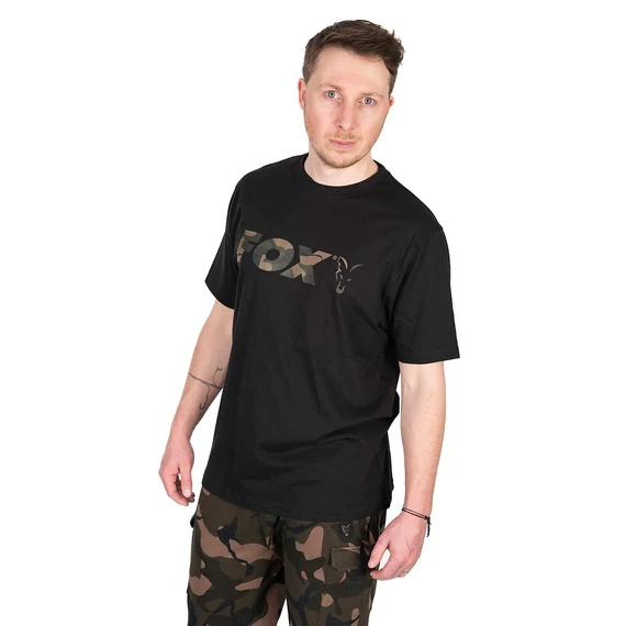 Fox Póló Black / Camo Logo T-shirt