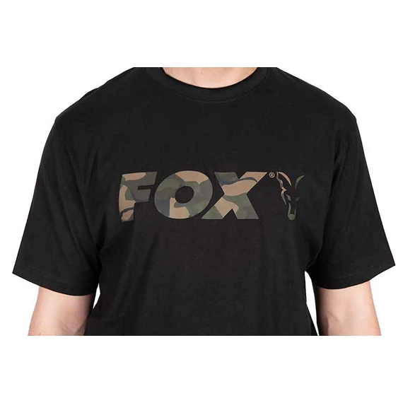 Fox Póló Black / Camo Logo T-shirt