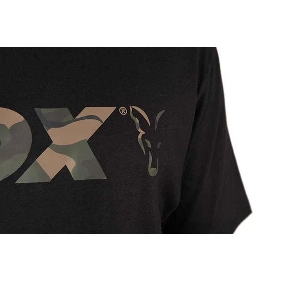 Fox Póló Black / Camo Logo T-shirt