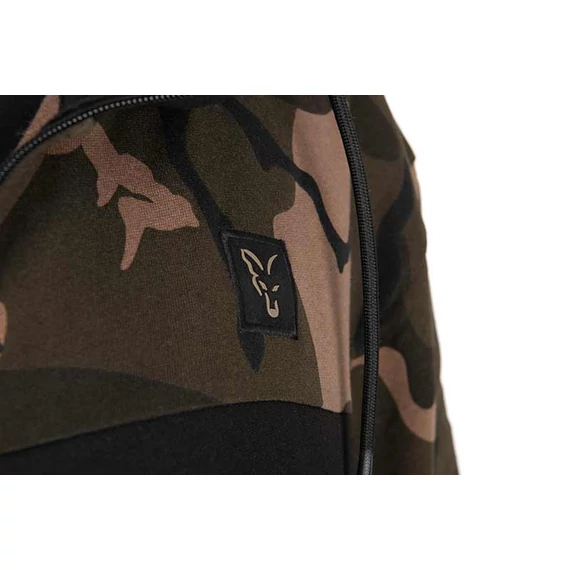 Fox Pulóver LW BLack / Camo Split Zip Hoody