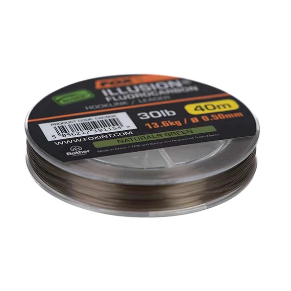 Fox Edges Fluorocarbon Előkezsinór Illusion (Naturals Green, 40m)