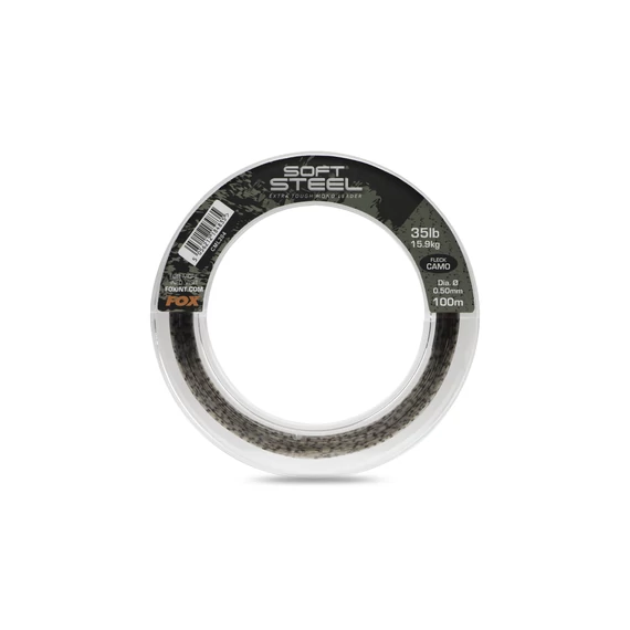 Fox Leader Soft Steel Fleck Camo Leader (100m)