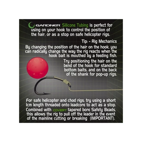 Gardner Covert Silicone Tubing szilikon cső - XT Silicone Tubing  (0,5mm)