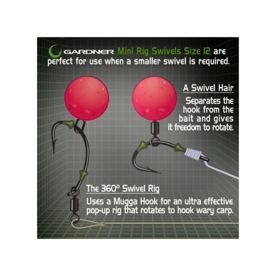 Gardner Covert Rolling Swivels forgó