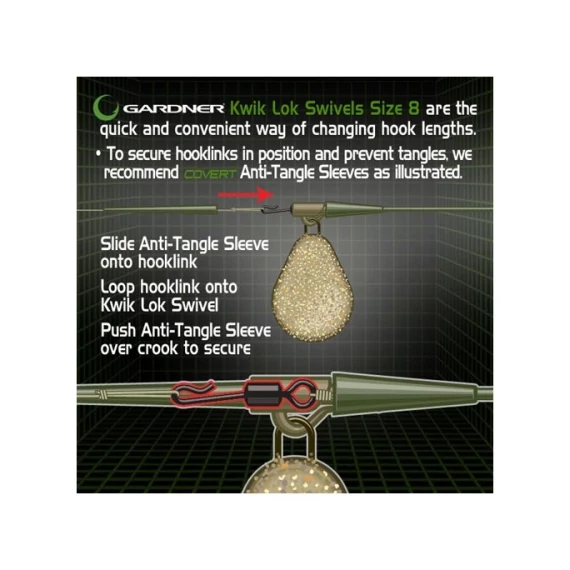 Gardner Covert Kwik Lok Swivels gyorskapocs