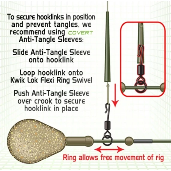 Covert Flexi-Ring Kwik Lok Swivels Nagykarikás Gyorskapocs