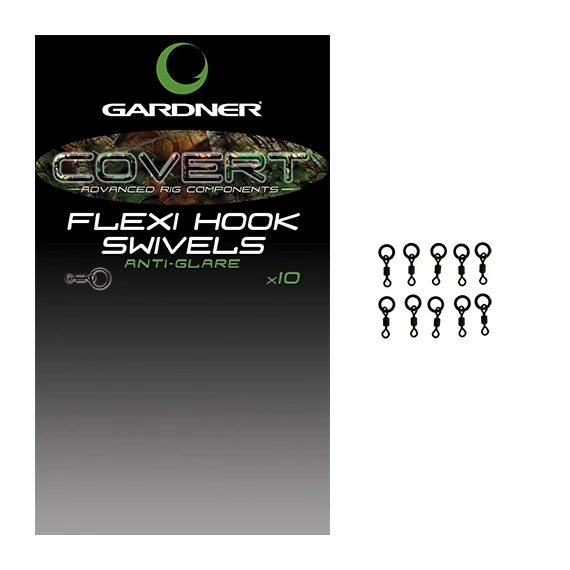 Gardner Covert Flexi Hook Swivels Horog Mini Forgókapocs