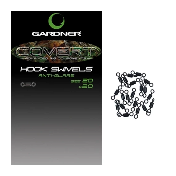 Gardner Covert Hook Swivels Horog Microforgó