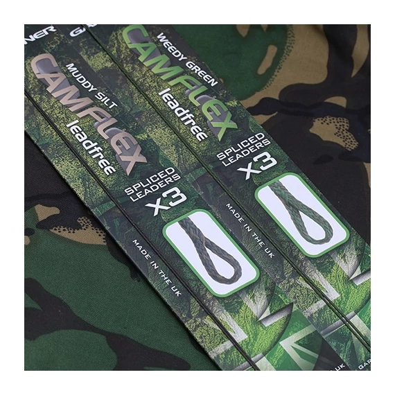 Gardner Camflex Leadfree Spliced Leaders Előkötött Ólommentes Előtét (3db) - Green (z)öld
