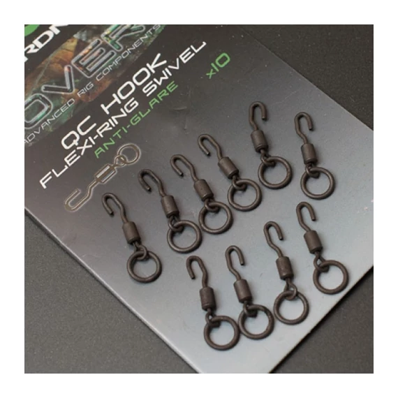Gardner Covert Forgó QC Flexi Ring Hook Swivel - 12