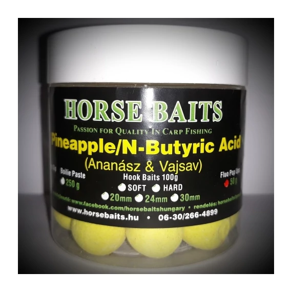 Horse Baits Pop Ups Pineapple N.Butiryc Acid (16mm/50g)