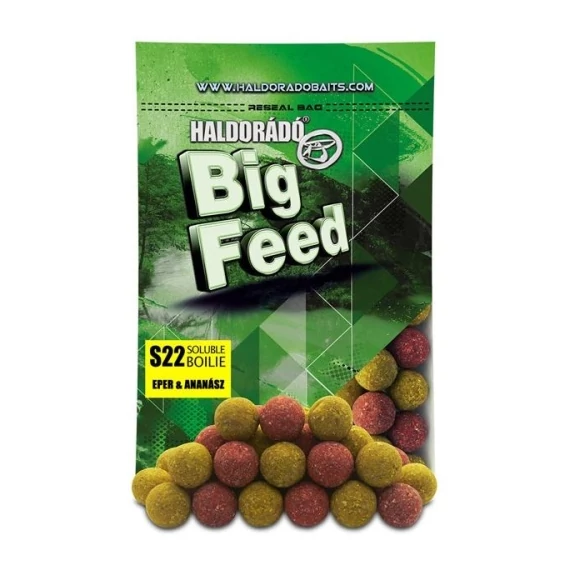 Haldorádó Big Feed S22 Soluble Boilie Oldódó Bojli - Eper & Ananász