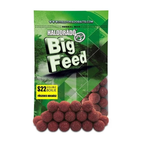 Haldorádó Big Feed S22 Soluble Boilie Oldódó Bojli - Fűszeres Kolbász