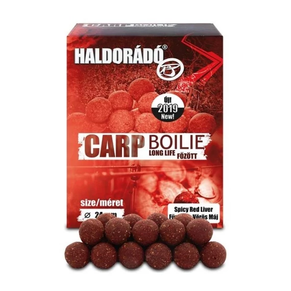 Haldorádó Bojli Carp Boilie Főzött Fűszeres Vörös Máj
