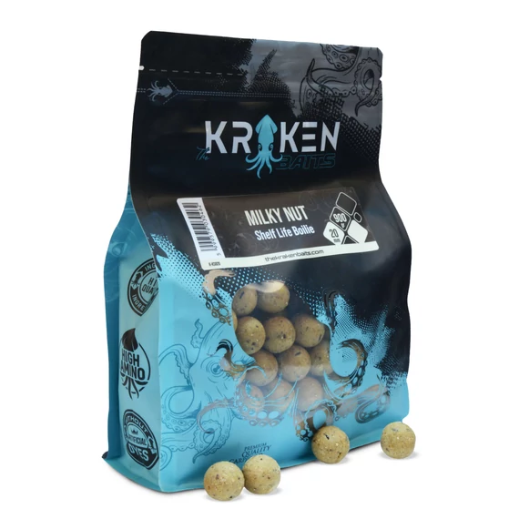 The Kraken Baits Milky Nut Shelf Life Boilie 12/16/20/24/30mm méretekben